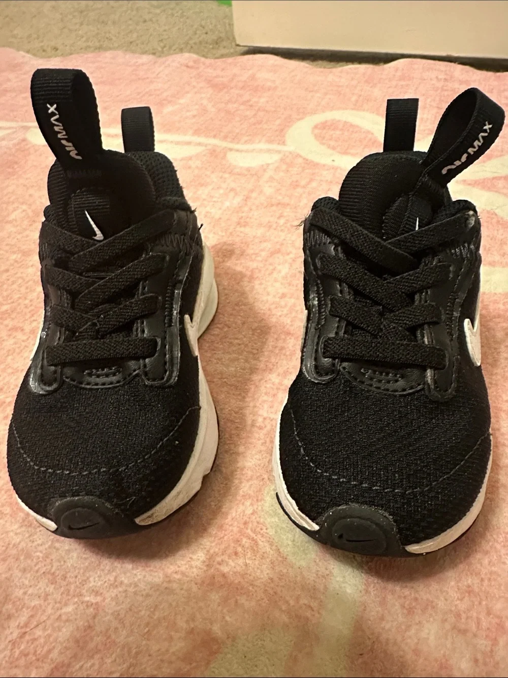Nike Kids Black and White Air Max-style Sneakers